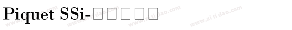 Piquet SSi字体转换